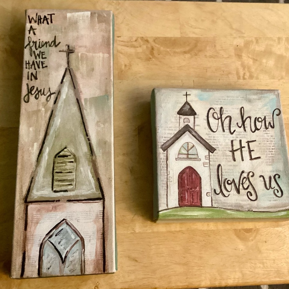 Inspirational Church Canvas Art Set